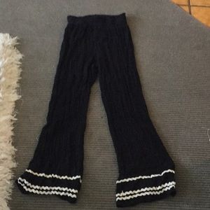 Black elastic waist pants